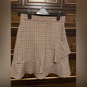 Brooks Brothers Red Fleece Check Skirt